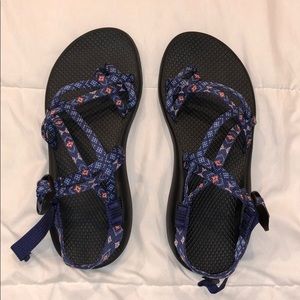 Blue and Black Chaco Shoes